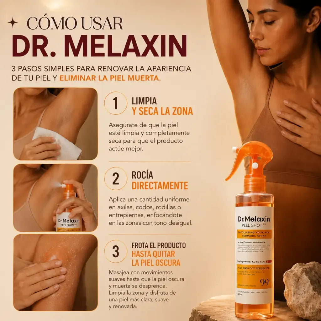 Dr. Melaxin Peel Shot™ Exfoliante Corporal Kojic + Turmeric 🔥